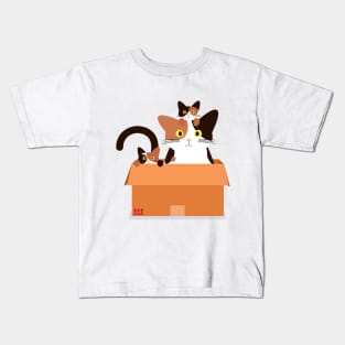 Mother and Kitties Kids T-Shirt